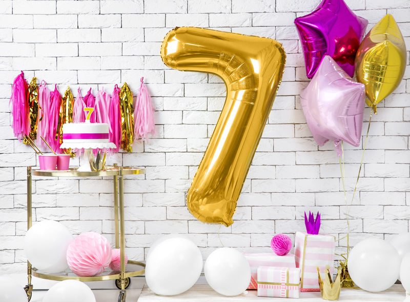 Foil Balloon Number ''7'' - Gold 86cm