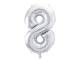 Silver Foil Number Balloon - 86cm