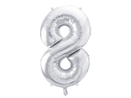 Silver Foil Number Balloon - 86cm
