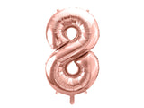 Rose Gold Foil Number Balloon - 86cm