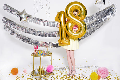 Foil Balloon Number ''8'' - Gold 86cm