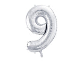 Silver Foil Number Balloon - 86cm