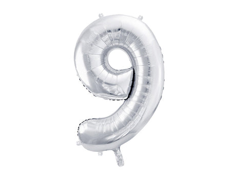 Silver Foil Number Balloon - 86cm