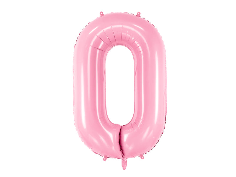 Foil Balloon Number ''0'' - Pink 86cm
