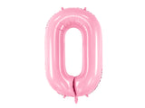 Foil Balloon Number ''0'' - Pink 86cm