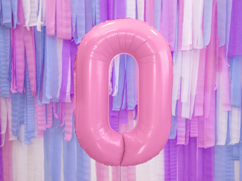 Foil Balloon Number ''0'' - Pink 86cm