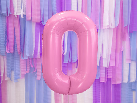 Foil Balloon Number ''0'' - Pink 86cm