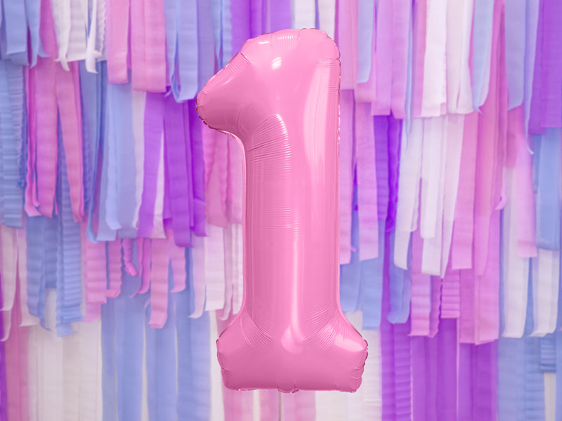 Foil Balloon Number ''1'' - Pink 86cm