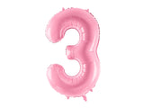 Foil Balloon Number ''3'' - Pink 86cm