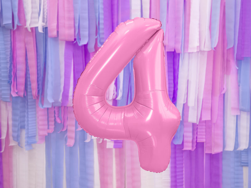 Foil Balloon Number ''4'' - Pink 86cm