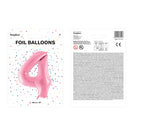 Foil Balloon Number ''4'' - Pink 86cm