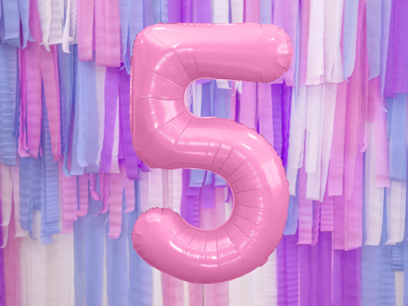 Foil Balloon Number ''5'' - Pink 86cm