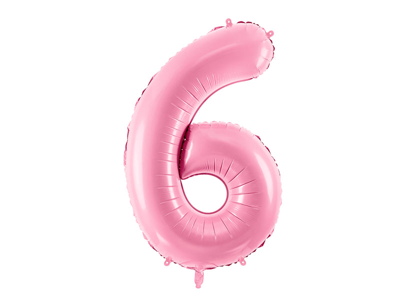 Foil Balloon Number ''6'' - Pink 86cm
