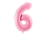 Foil Balloon Number ''6'' - Pink 86cm