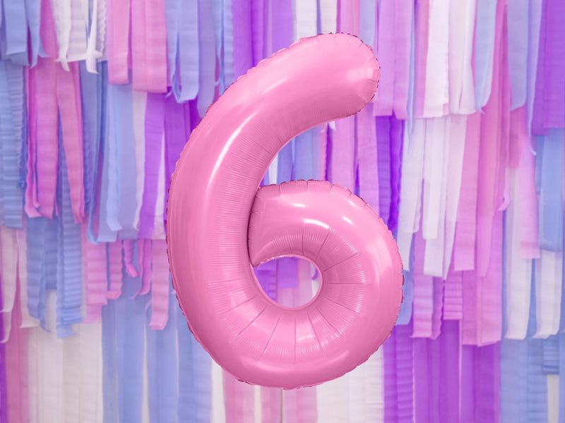 Foil Balloon Number ''6'' - Pink 86cm