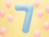 Foil Balloon Number ''7'' - Light Blue 86cm