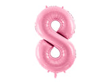 Foil Balloon Number ''8'' - Pink 86cm
