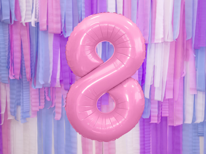 Foil Balloon Number ''8'' - Pink 86cm