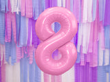 Foil Balloon Number ''8'' - Pink 86cm