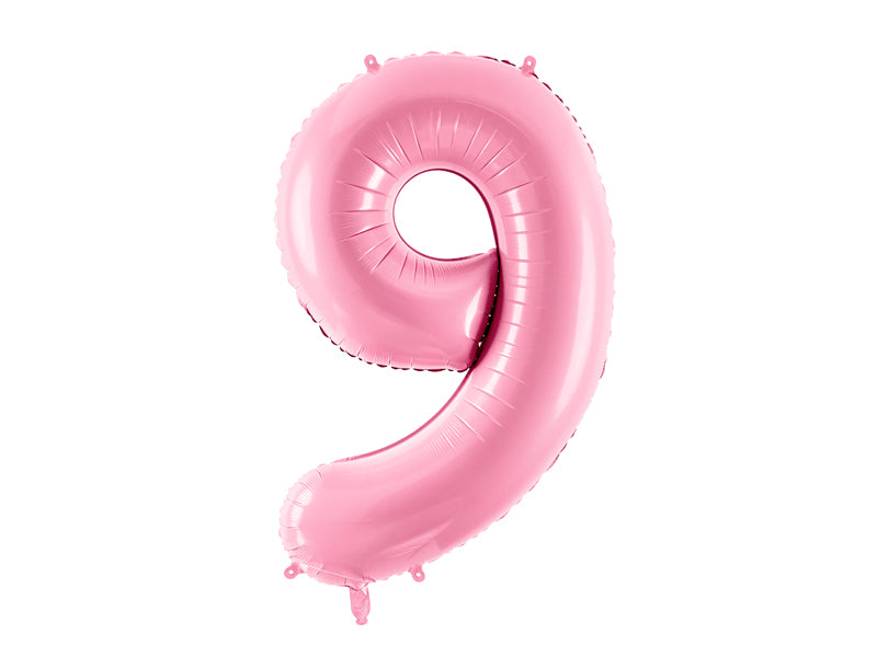 Foil Balloon Number ''9'' - Pink 86cm