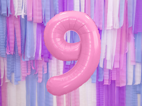 Foil Balloon Number ''9'' - Pink 86cm