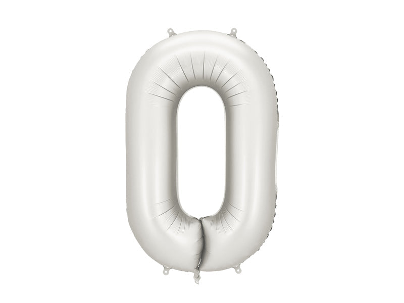Matte Silver Foil Number Balloon - 86cm