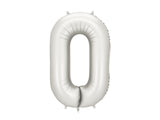Matte Silver Foil Number Balloon - 86cm