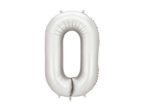 Matte Silver Foil Number Balloon - 86cm
