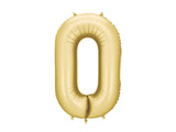 Foil Balloon Number ''0'' - Matte Gold 86cm