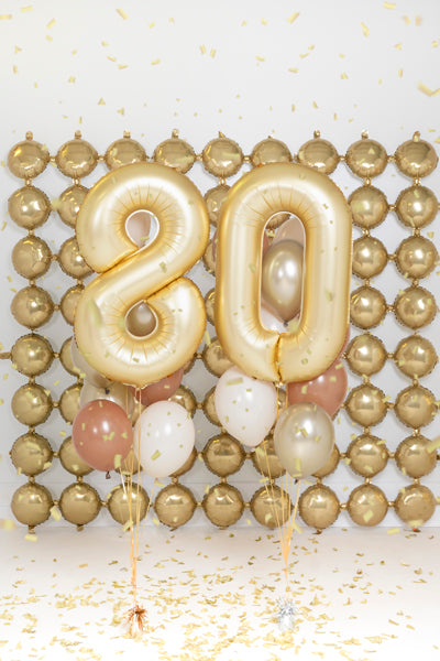 Foil Balloon Number ''0'' - Matte Gold 86cm