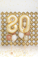 Foil Balloon Number ''0'' - Matte Gold 86cm