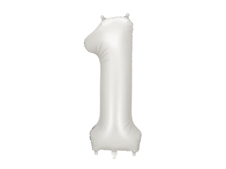Matte Silver Foil Number Balloon - 86cm