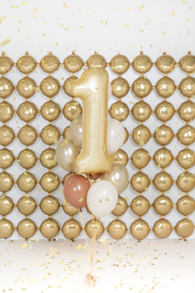 Foil Balloon Number ''1'' - Matte Gold 86cm