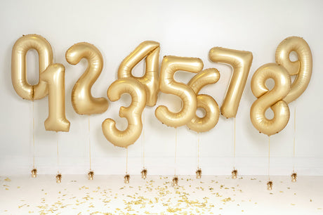 Matte Gold Foil Number Balloon - 86cm
