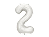 Matte Silver Foil Number Balloon - 86cm