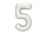 Matte Silver Foil Number Balloon - 86cm
