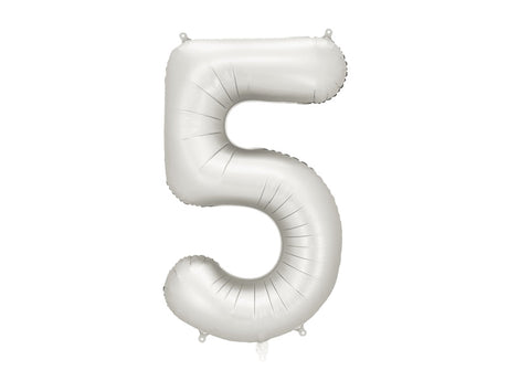 Matte Silver Foil Number Balloon - 86cm