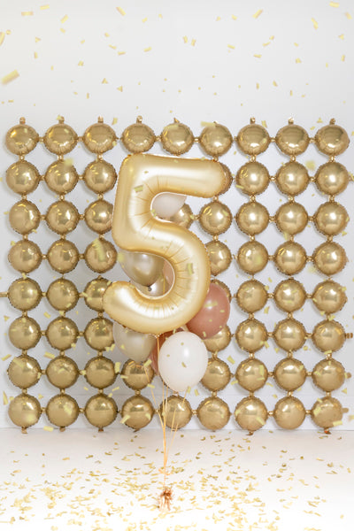 Foil Balloon Number ''5'' - Matte Gold 86cm