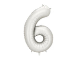 Matte Silver Foil Number Balloon - 86cm