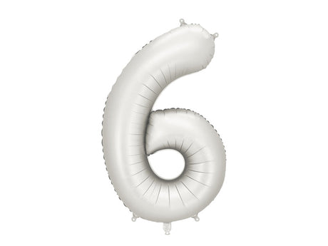 Matte Silver Foil Number Balloon - 86cm