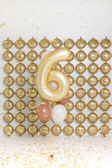 Foil Balloon Number ''6'' - Matte Gold 86cm