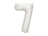 Matte Silver Foil Number Balloon - 86cm
