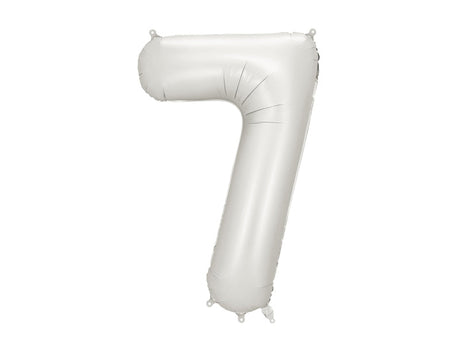 Matte Silver Foil Number Balloon - 86cm