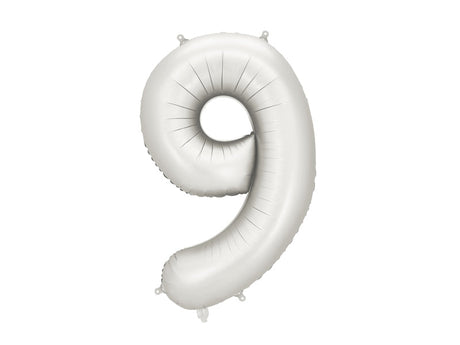Matte Silver Foil Number Balloon - 86cm