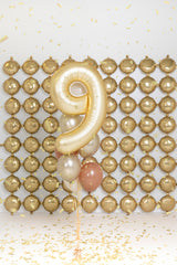 Foil Balloon Number ''9'' - Matte Gold 86cm