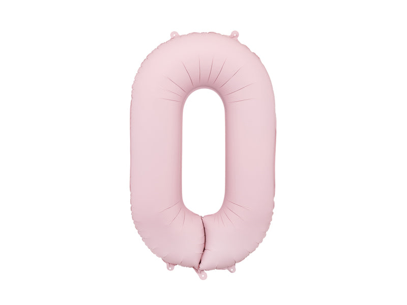 Foil Balloon Number ''0'' - Light Pink 86cm