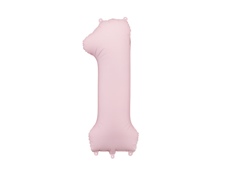 Foil Balloon Number ''1'' - Light Pink 86cm