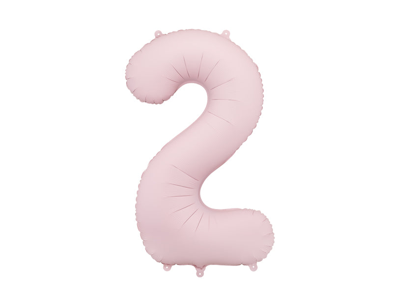 Foil Balloon Number ''2'' - Light Pink 86cm