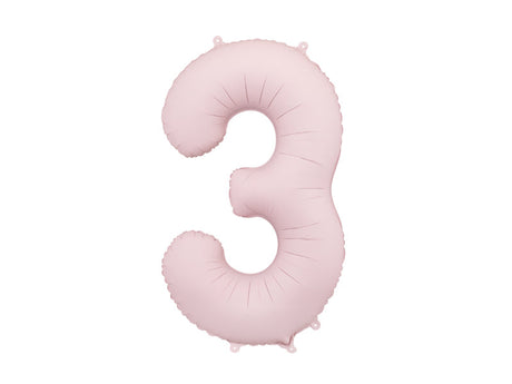 Light Pink Foil Number Balloon - 86cm