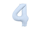 Foil Balloon Number ''4'' - Misty Blue 86cm